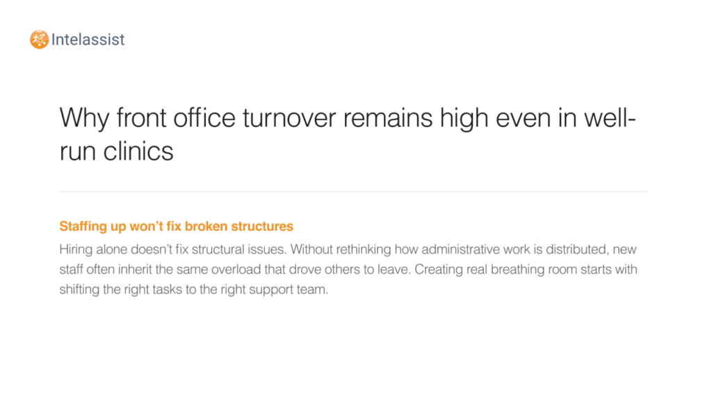 Why front office turnover remains high even in well-run clinics